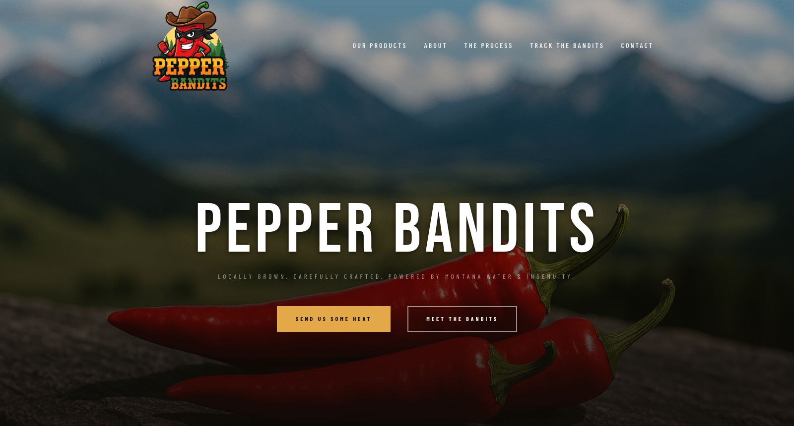 Pepper Bandits website screenshot