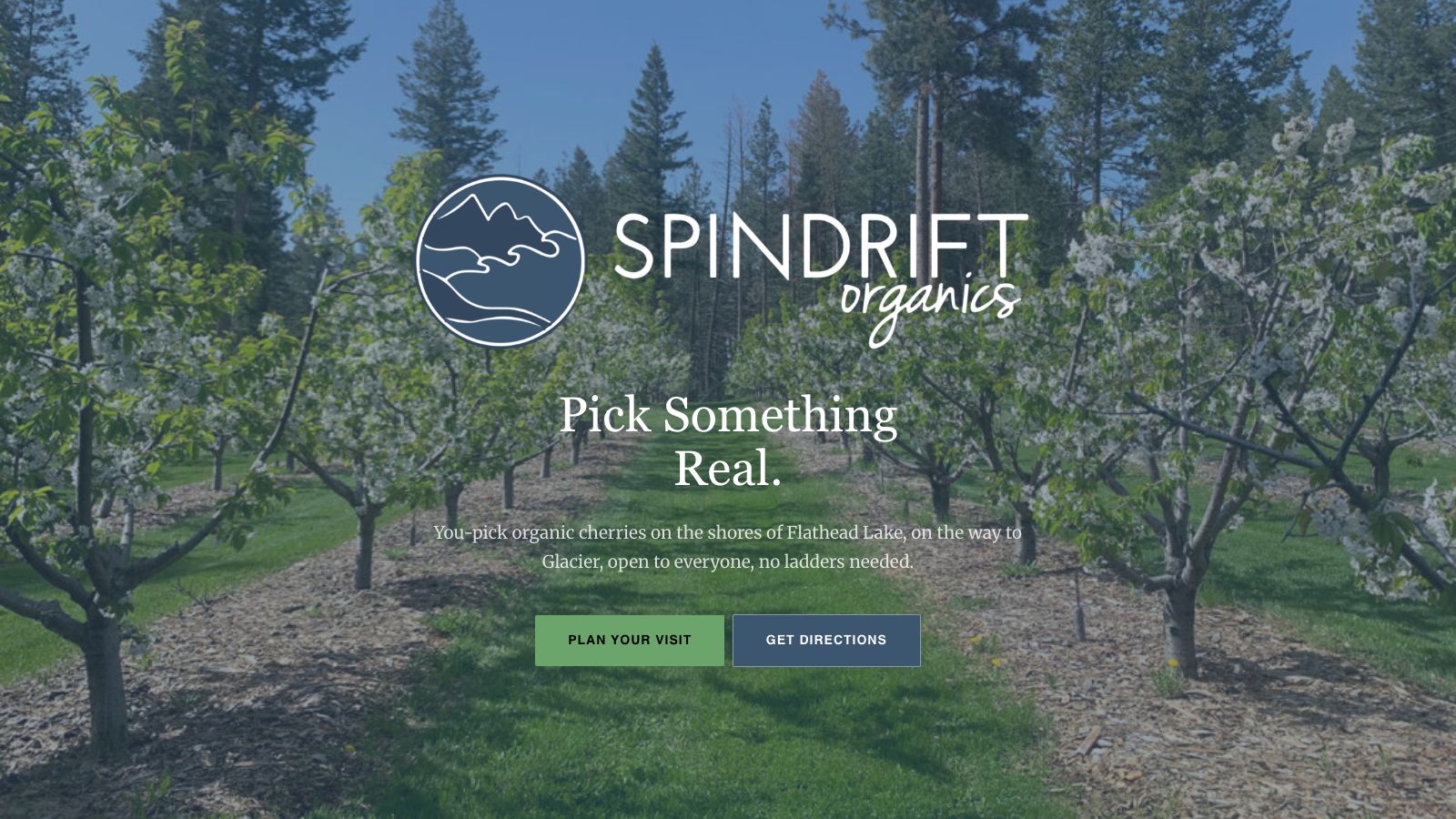 Spindrift Organics website screenshot